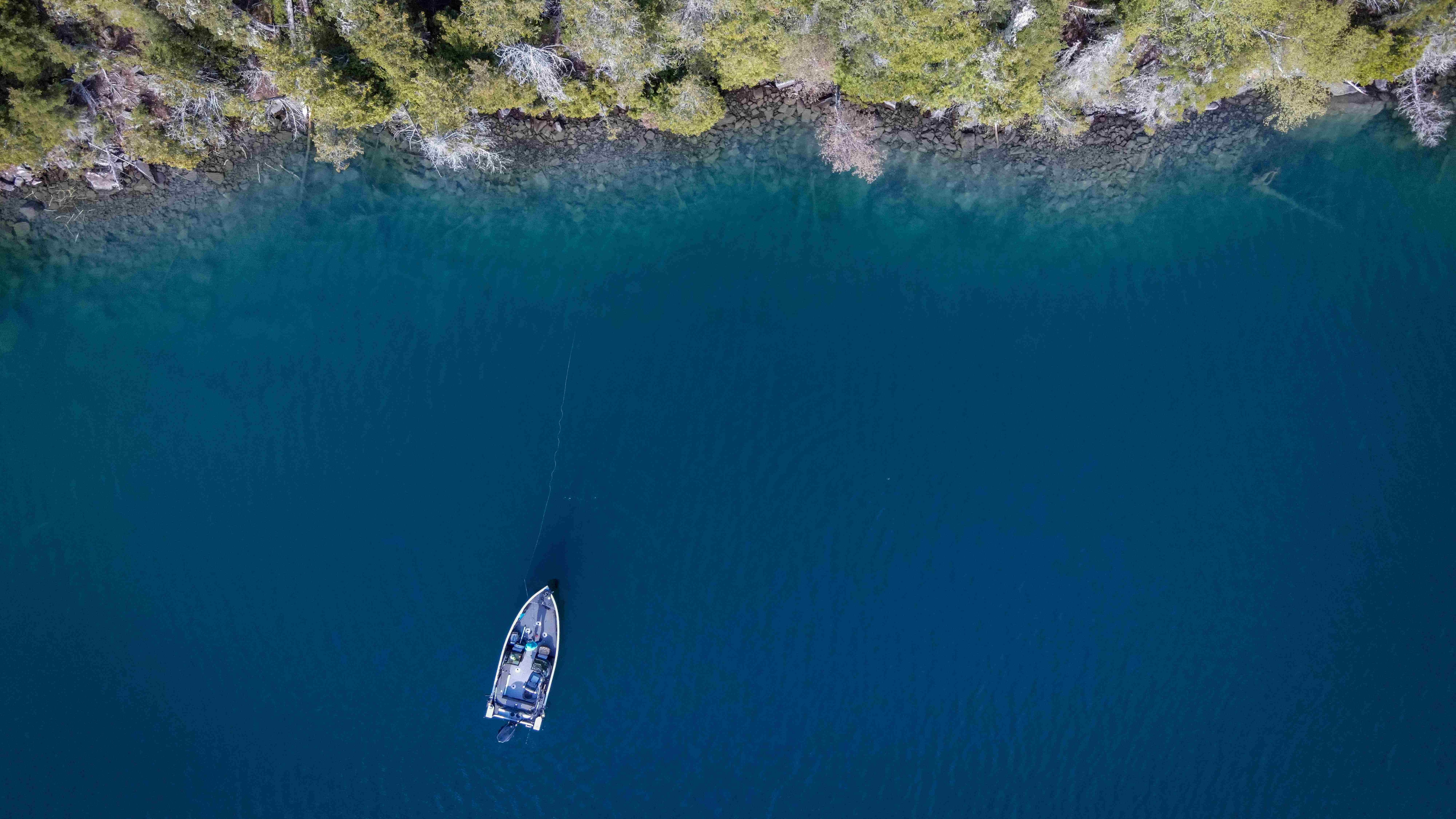 Top view of a fishing day on an Alumacraft Aluminum Boat

