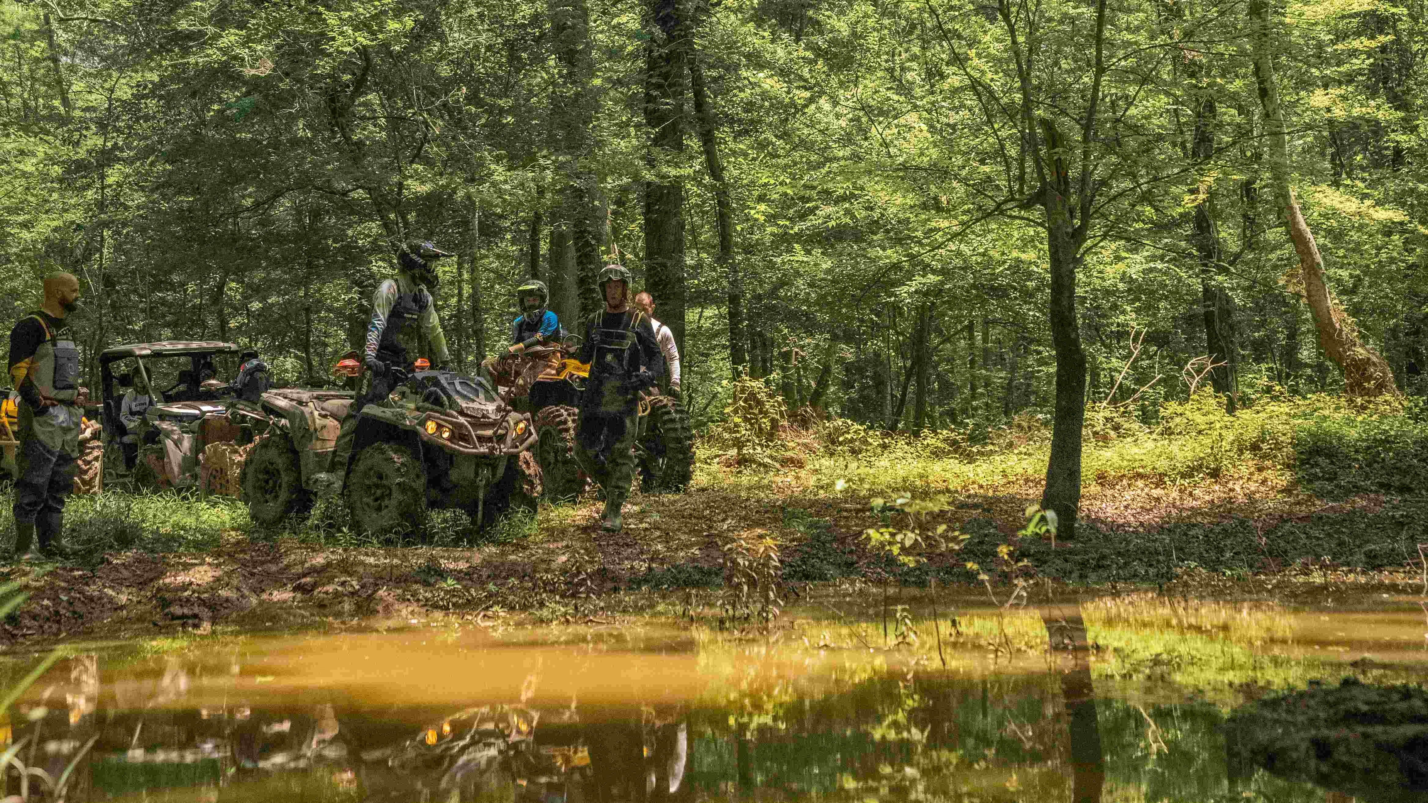 Jay Siemens and Dustin Jones go mud riding with Can-Am. 