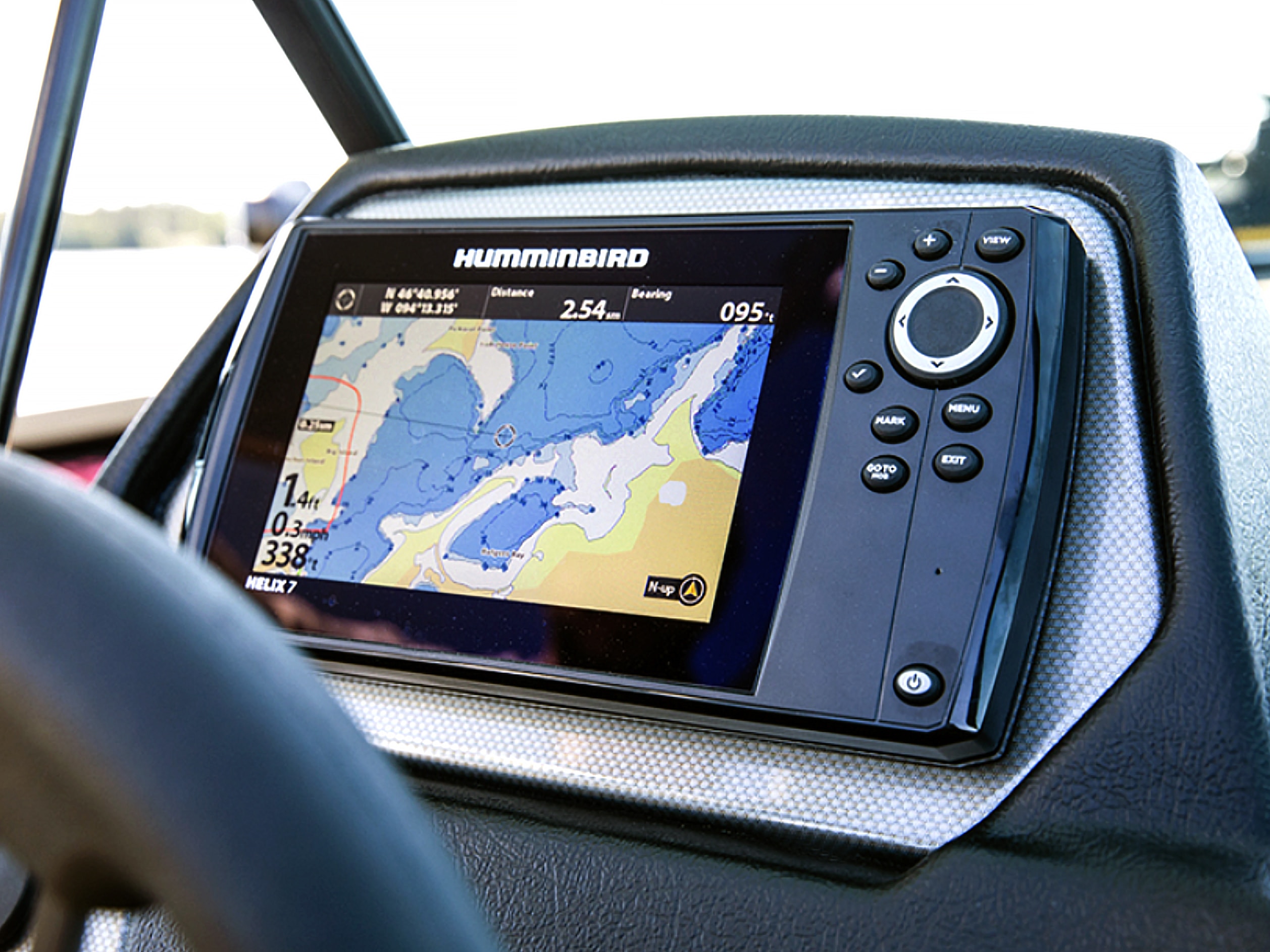 Digital Display on an Alumacraft Aluminum Fishing Boat