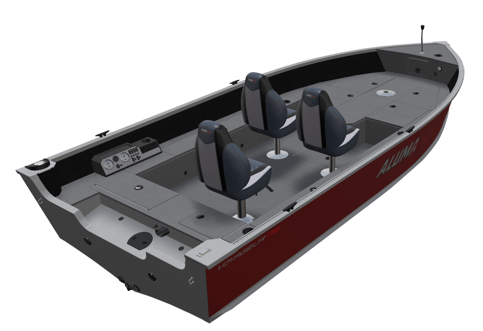 Alumacraft Voyageur: configuration de la barre