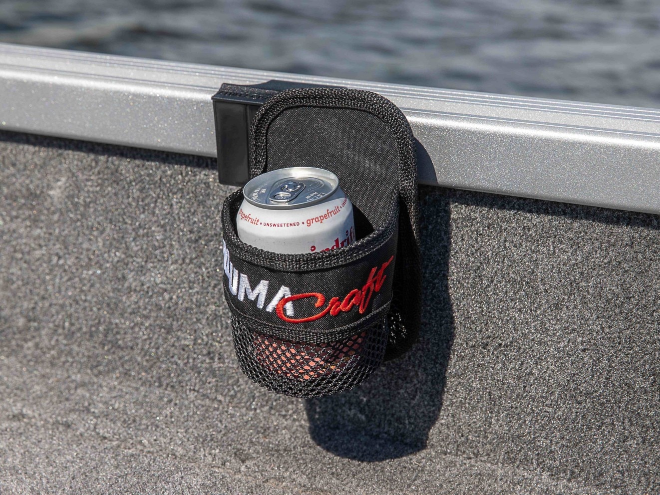 Cup Holder on an Alumacraft Aluminum Fishing Boat