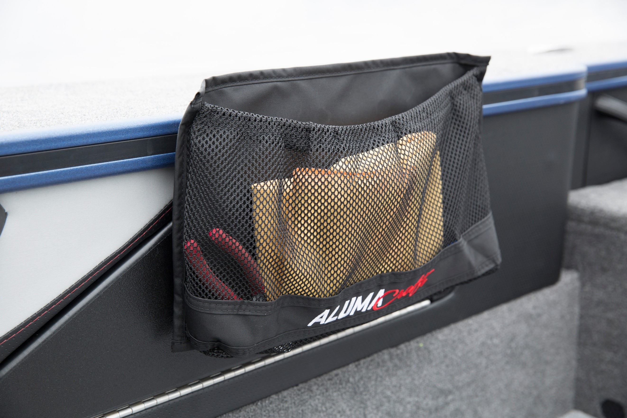 Pouch on an Alumacraft Aluminum Fishing Boat