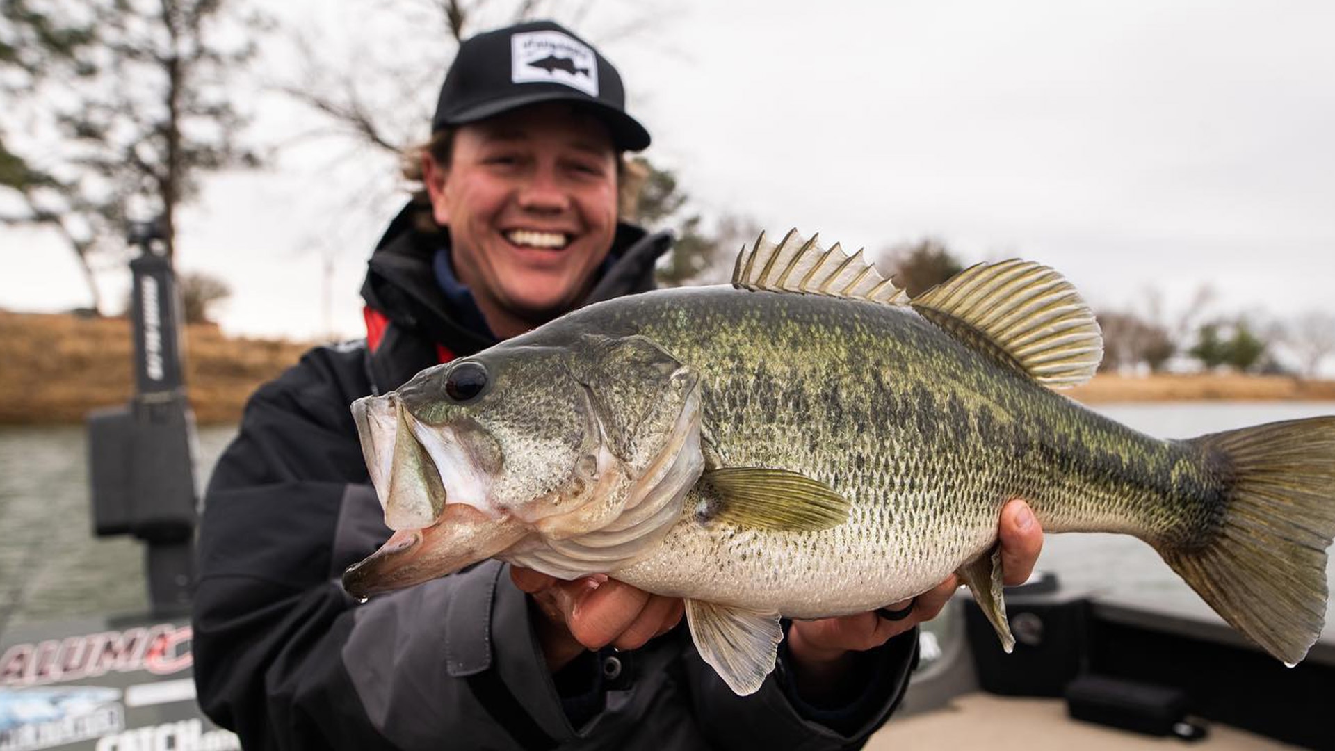 Jay Siemens, Alumacraft ambassador, smiling with another catch