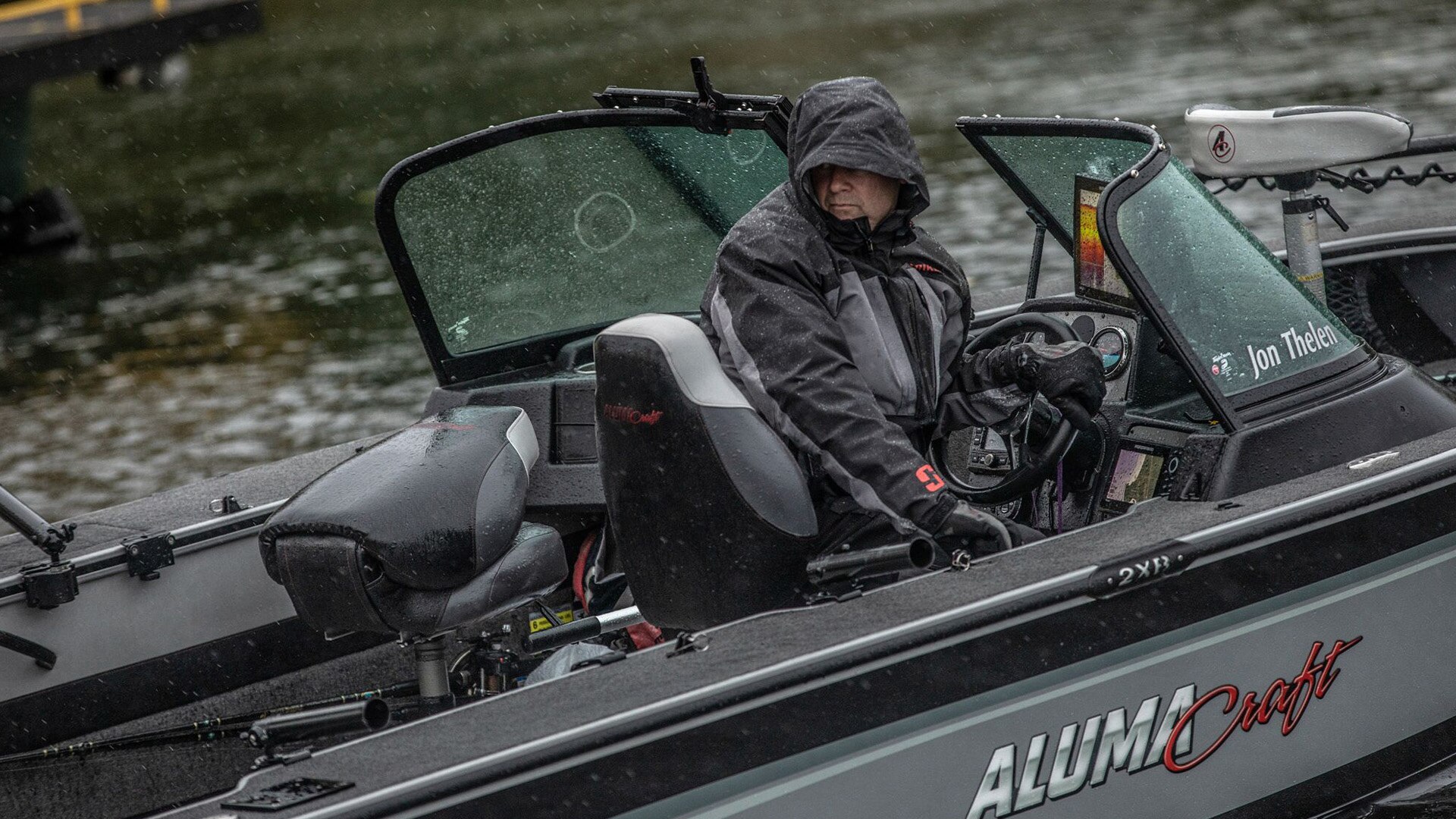 Jon Thelen getting ready for another fishing adventure in his Alumacraft boat