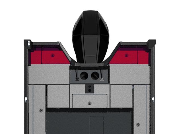 View of the X-PODS extension available on Alumacraft aluminum boats