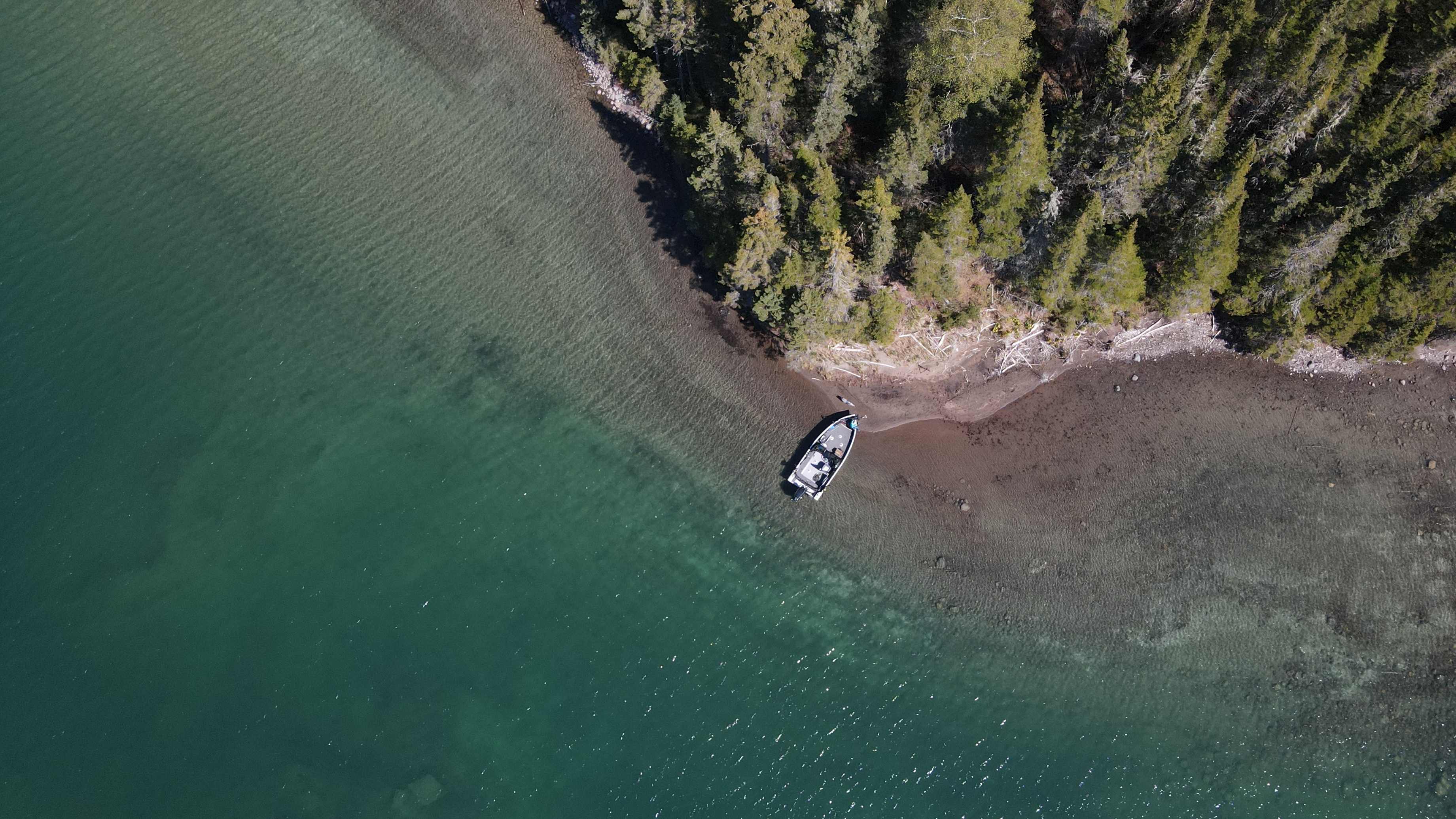 Top view of a fishing day on an Alumacraft Aluminum Boat