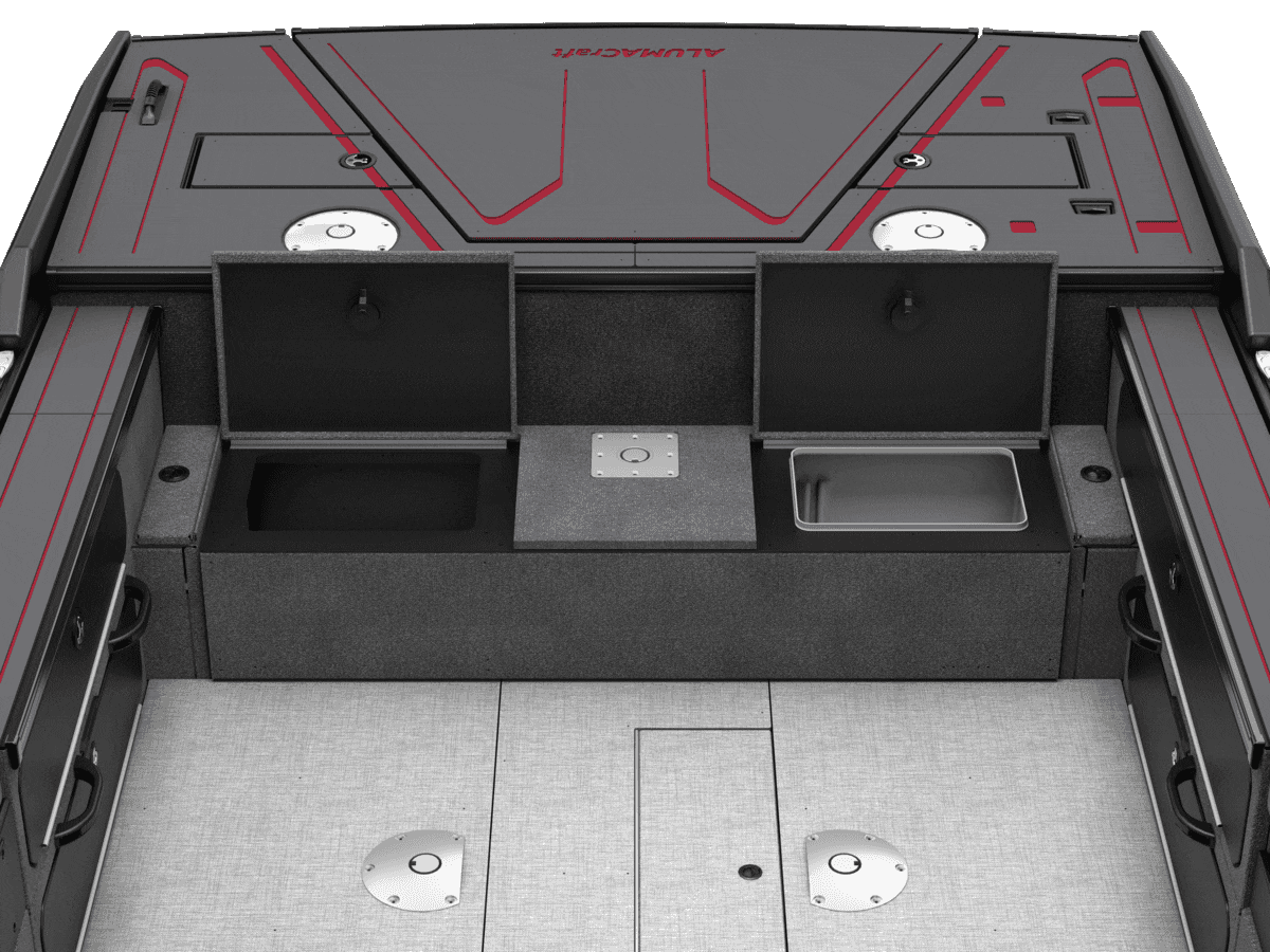 View of the flex module on the rear of the Alumacraft Trophy Sport 2025