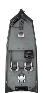 Overhead of the Alumacraft Pro 175 Bass Boat