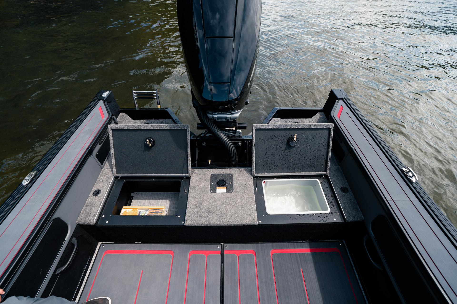 View of the flex modules available on Alumacraft aluminum boats