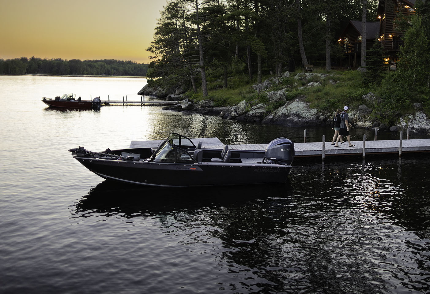Scenic view of a Alumacraft aluminum fishing boat